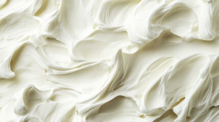 Swirls of Thick White Creamy Frosting Texture