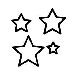 Outline star vector illustration, celestial star, shining star, star shape drawing