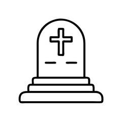 Fototapeta premium Tombstone gravestone vector illustration for halloween and memorial day concept