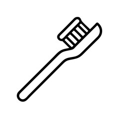 Toothbrush vector icon dental care oral hygiene teeth cleaning tool illustration