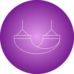 Hammock single vector illustration icon