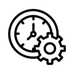 Clock Gear Settings Icon Design