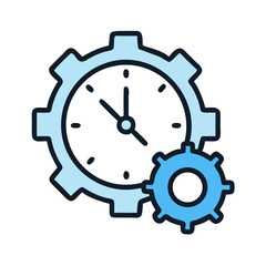 Clock Gear Settings Icon Design
