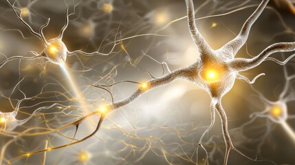 Exploring the nervous system anatomy scientific study digital illustration laboratory close-up educational concept