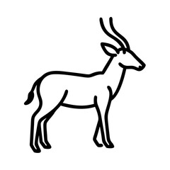 Minimalist line art of an antelope drawing vector illustration graphic design art