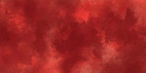 Vibrant red abstract canvas featuring swirling smoky patterns creating an intense atmosphere

