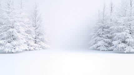 Fototapeta premium Snowy Forest Scene
