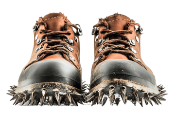 Lawn aerator shoes with durable spikes.