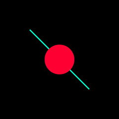 Black backround red circle