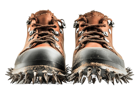 Lawn aerator shoes with durable spikes.
