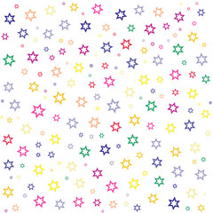 Colorful Little Stars Seamless Pattern