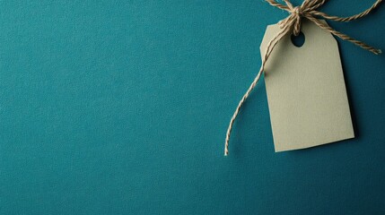Chic Teal Gift Tag with a Smooth and Minimalist Background