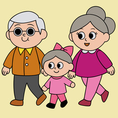 happy family vector illustration