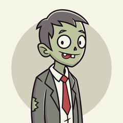 cartoon businessman with a smile