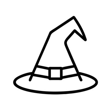 recommend clip art: Witch hat vector halloween costume party wizard pointy cap outline icon design art