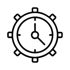 Clock icon vector illustration showing time management and deadline concept design