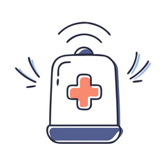Obraz premium Emergency medical alert device icon