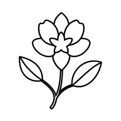 bluebonnet flower line art vector illustration