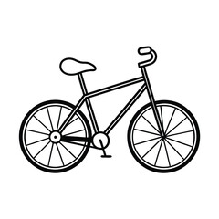 bicycle line art vector illustration
