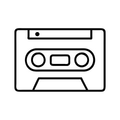 Cassette tape vector icon illustration for music audio retro vintage design art