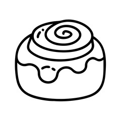 Delicious cinnamon roll pastry sweet treat bakery item breakfast food dessert icon
