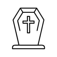 Obraz premium Christian tombstone vector illustration for cemetery and funeral design needs