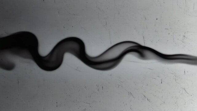 an abstract scene where dynamic black incense smoke 
