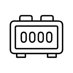 Digital counter device icon vector illustration for electronic display design