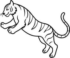  Hand drawn tiger outline  easy