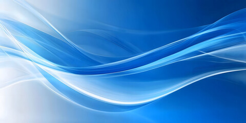 Fototapeta premium Abstract Blue Wave Design: Serene Curves and Flowing Lines