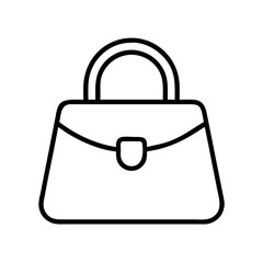 Handbag purse vector icon illustration, fashion accessory and stylish tote bag