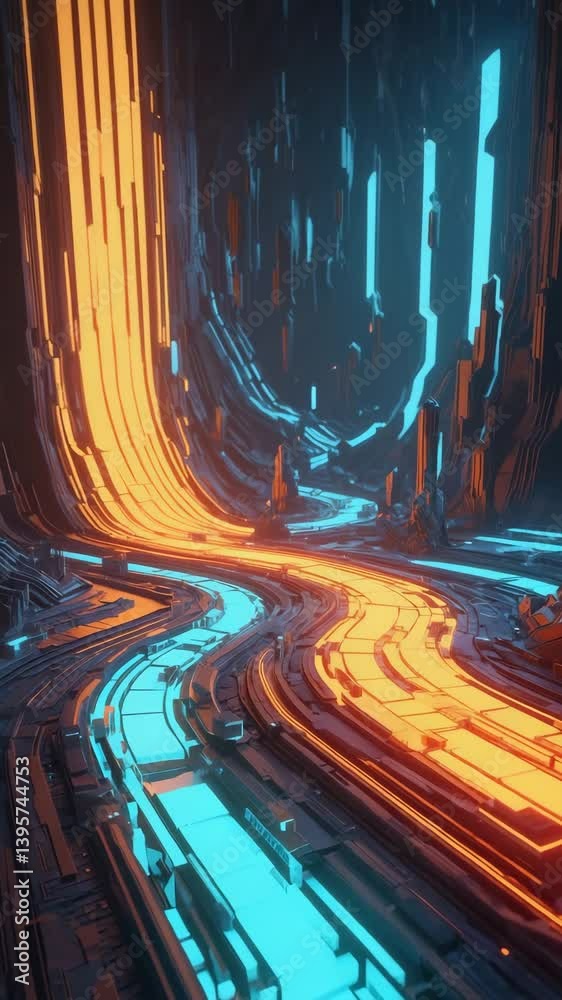 Poster ultra futurist tech abstract background, where dynamic holographic grids,