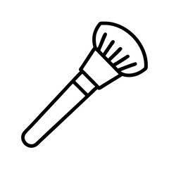 Illustration of a makeup brush for applying powder and other cosmetic products