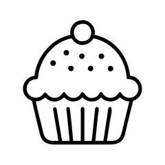 Delicious cupcake dessert vector illustration for bakery and sweet treat designs