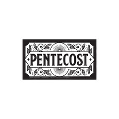 Pentecost-font-design-with-rectangle-silhouette style