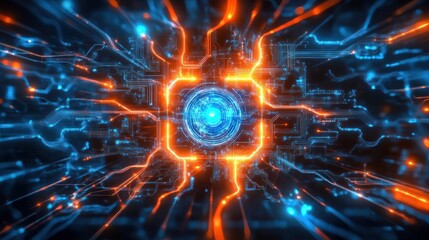 Quantum Machine Glowing with Intricate Holographic