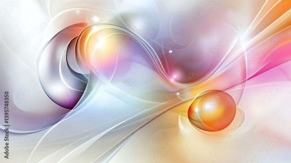 Canvas Prints a vibrant abstract design featuring swirling colors and luminous shapes.