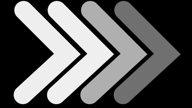 Direction concept arrow Looping Animation.colorful arrow icon concept black background.
