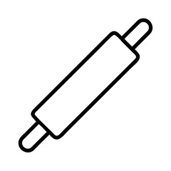 Rolling pin vector image for baking dough pastry kitchen tool simple outline icon