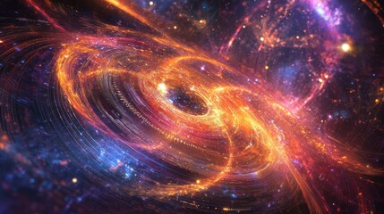 Quantum Machine Surrounded by Swirling Holographic