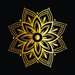  Hand drawn mandala round ornament, Pattern in the form of a mandala. Henna tattoo mandala. Mehndi style. Decorative pattern in oriental style. Coloring book page