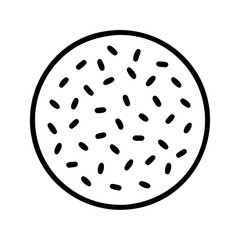 Round cookie with sprinkles vector illustration bakery dessert sweet treat icon