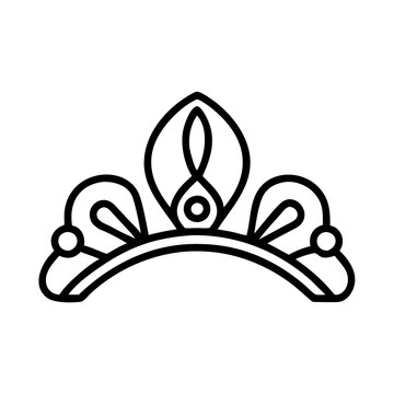 black tiara outline design clip art preview