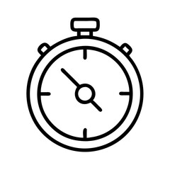 Stopwatch icon vector image for time management and speed measurement in business