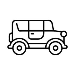 Classic vintage car illustration vector icon antique automobile transportation