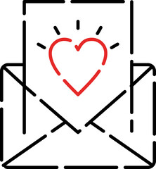 Love Letter (Envelope) vector stock icon illustration