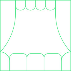 Obraz premium Theater single vector illustration icon