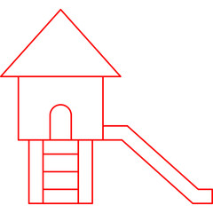 Slide single vector illustration icon