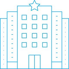 Five Star Hotel single vector illustration icon