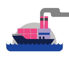 Obraz premium Ship transport